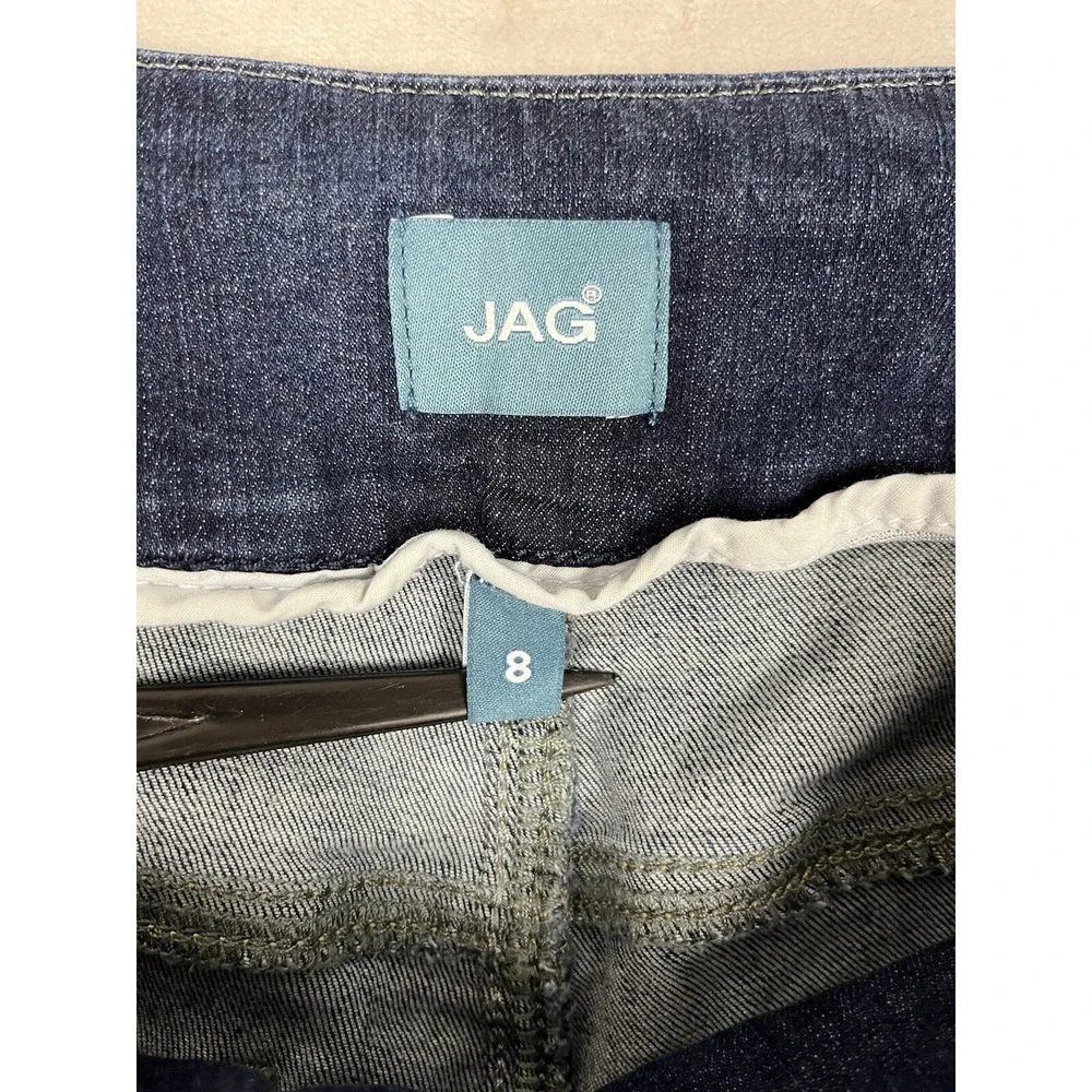 JAG Jean Women 8/33 Blue Wash Paley Boot Stretch Pull On High-Rise Whisker City